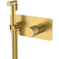 Гигиенический душ со смесителем Boheme Stick 127-MG.4 Золото матовое — фото 1, Душевое оборудование. Душевая программа