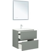 Тумба под раковину Aquanet Джейн 70 313317 подвесная Мисти грин — фото 9, Тумбы под раковину