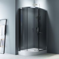 Душевой уголок AM.PM Like Solo Slide 120x80 W83UG-302U120CG профиль Хром глянцевый стекло тонированное — фото 1, Асимметричные душевые уголки