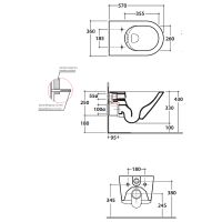 Унитаз Globo Forty3 FOS05.BI подвесной без сиденья — фото 6, Унитазы