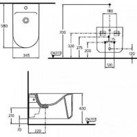 Биде Ideal Standard Moments K5061MA подвесное Евробелое — фото 3, Биде подвесные