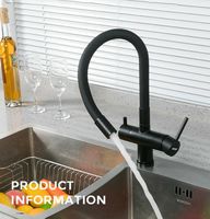 Смеситель для кухни Gappo G4398-36 Черный матовый — фото 5, Смесители для кухни