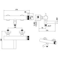 Смеситель для ванны Allen Brau Priority 5.31B10-BN Никель брашированный — фото 3, Смеситель для ванны