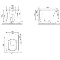 Унитаз биде Boheme Mirage 965-2 подвесной без сиденья — фото 3, Унитазы