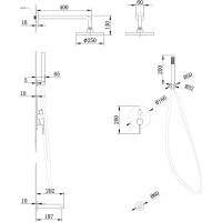 Душевая система Abber Emotion AF8817 Хром — фото 3, Встраиваемые душевые комплекты