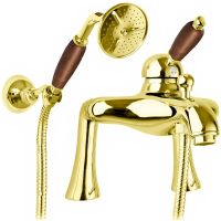 Смеситель на борт ванны Cezares Elite ELITE-PBVM-03/24-Nc Золото 24 карат — фото 1, Смесители на борт ванны