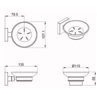 Товар: Мыльница Azario Rina AZ-87008 Хром - фото 2 Мыльница Azario Rina AZ-87008 Хром — фото 2, Мыльницы