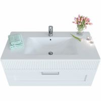 Тумба c раковиной SanVit Турин-1 100 kturin1100 подвесная Белая — фото 6, Мебель для ванной