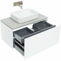 Тумба под раковину Allen Brau Infinity 85 1.21002.WM подвесная Белая матовая — фото 3, Тумбы под раковину