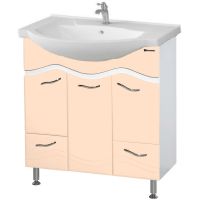 Тумба под раковину Bellezza Мари 75 4632912000227 Бежевая — фото 1, Мебель для ванной