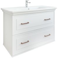 Тумба под раковину Sanflor Модена 105 С04615 подвесная Белая матовая — фото 1, Тумбы под раковину