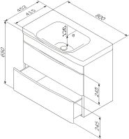 Товар: Тумба под раковину AM.PM Like 80 M80FHX0802WG подвесная Белая - фото 11 Тумба под раковину AM.PM Like 80 M80FHX0802WG подвесная Белая — фото 11, Тумбы под раковину