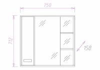 Товар: Зеркало со шкафом Onika Гамма 75.01 L 207518 с подсветкой Венге луизиана Ясень шимо светлый - фото 3 Зеркало со шкафом Onika Гамма 75.01 L 207518 с подсветкой Венге луизиана Ясень шимо светлый — фото 3, Зеркальные шкафы в ванную