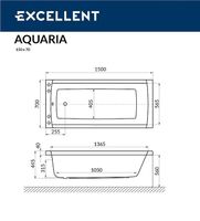 Товар: Акриловая ванна Excellent Aquaria 150x70 WAEX.AQU15.SOFT.BR с гидромассажем - фото 6 Акриловая ванна Excellent Aquaria 150x70 WAEX.AQU15.SOFT.BR с гидромассажем — фото 6, Ванны