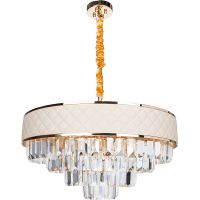 Люстра Artelamp Annabelle A1008LM-8GO Бежевая Золото — фото 1, Люстры