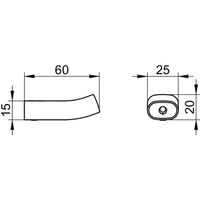 Крючок Keuco Edition 400 11514 050000 Никель шлифованный — фото 2, Крючки для полотенец