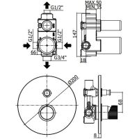 Товар: Смеситель для душа Paffoni Jo JO015CR Хром - фото 2 Смеситель для душа Paffoni Jo JO015CR Хром — фото 2, Смеситель для душа