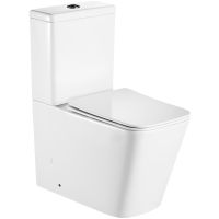 Унитаз компакт Royce Queen RCT-130108WH с бачком и сиденьем Микролифт — фото 1, Унитазы