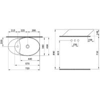 Раковина-чаша Bocchi Vessel 72 1021-005-0126 Черная глянцевая — фото 4, Раковины