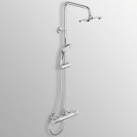 Душевая система Ideal Standard Ceratherm T25 A7208AA с термостатом Хром — фото 5, Душевые стойки