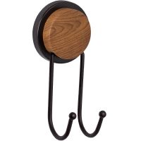 Двойной крючок Fixsen Magic Wood FX-46005A Черный матовый — фото 1, Крючки для полотенец