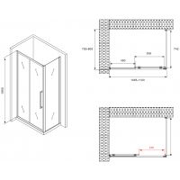 Товар: Душевой уголок Abber Schwarzer Diamant 110x80 AG30110BMH-S80BM профиль Черный стекло матовое - фото 5 Душевой уголок Abber Schwarzer Diamant 110x80 AG30110BMH-S80BM профиль Черный стекло матовое — фото 5, Душевые уголки
