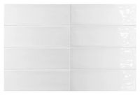 Керамическая плитка Equipe Fango Blanc Gloss настенная 5х15 см арт-30684 — фото 1, Керамическая плитка
