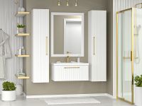 Шкаф пенал Brevita Alicante 35 ALI-05035-01 подвесной Белый матовый — фото 9, Мебель для ванной