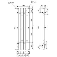Товар: Электрический полотенцесушитель Point Фрея PN20738W П2 180x800 диммер слева Белый - фото 5 Электрический полотенцесушитель Point Фрея PN20738W П2 180x800 диммер слева Белый — фото 5, Электрические полотенцесушители