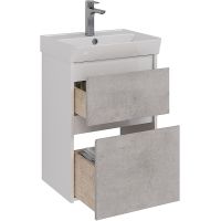 Товар: Тумба под раковину Lemark Combi 50 LM03C50T-Beton подвесная Бетон Белый глянец - фото 2 Тумба под раковину Lemark Combi 50 LM03C50T-Beton подвесная Бетон Белый глянец — фото 2, Мебель для ванной