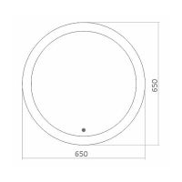 Зеркало Azario Перла 65 ФР-1534 с подсветкой с сенсорным выключателем — фото 3, Зеркала в ванную комнату