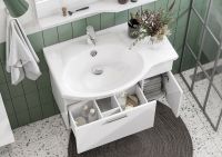 Тумба под раковину Aquaton Инди 80 1A188401ND010 подвесная Белая — фото 5, Мебель для ванной