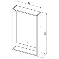 Зеркало Aquanet Милан 50 336397 с подсветкой Дуб рустикальный с сенсорным выключателем — фото 5, Зеркала в ванную комнату