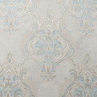 Обои Solo Casablanca SL8870-23 Винил на флизелине (1,06*10) Серый/Синий, Дамаск — фото 1, Обои для стен