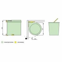 Товар: Ведро для мусора Alveus Albio 13L 224308 Серое - фото 4 Ведро для мусора Alveus Albio 13L 224308 Серое — фото 4, Мусорные ведра