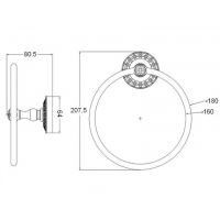 Держатель для полотенца Bronze de Luxe Windsor K25004 Бронза — фото 2, Полотенцедержатели
