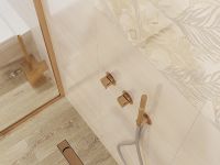 Керамический декор Cersanit Atria вставка листья бежевый 15917 20х44 см — фото 4, Керамическая плитка