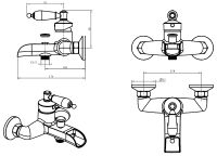 Товар: Смеситель для ванны Boheme Vogue Crystal 213-CRST Золото - фото 5 Смеситель для ванны Boheme Vogue Crystal 213-CRST Золото — фото 5, Смесители