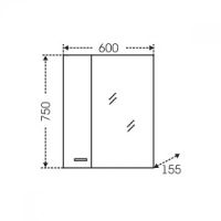 Товар: Зеркало со шкафом СанТа Омега 60 R 107004 с подсветкой Белое - фото 3 Зеркало со шкафом СанТа Омега 60 R 107004 с подсветкой Белое — фото 3, Мебель для ванной