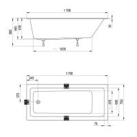 Товар: Акриловая ванна Ravak 10° Slim 170x75 CA71300000 без гидромассажа - фото 5 Акриловая ванна Ravak 10° Slim 170x75 CA71300000 без гидромассажа — фото 5, Ванны