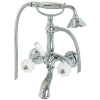 Смеситель для ванны Migliore Olivia 19004 Хром Белый — фото 1, Смеситель для ванны