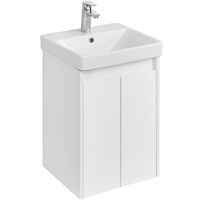 Тумба под раковину Aquaton Сканди Doors 45 1A278701SD010 Белая — фото 4, Тумбы под раковину