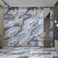 Керамогранит Belleza Embito Harlow Blue Golden Glossy Carving СК000042813 60х120 см — фото 2, Керамогранит