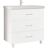 Товар: Тумба под раковину Marka One Mix 70Н с ручками Белая глянцевая - фото 1 Тумба под раковину Marka One Mix 70Н с ручками Белая глянцевая — фото 1, Тумбы под раковину