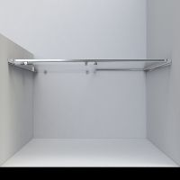 Душевая дверь Vincea Garda 135 VDS-1G135CLG профиль Брашированное золото стекло прозрачное — фото 4, Раздвижные душевые двери