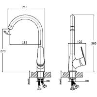 Смеситель для кухни Orange Sofi M43-001cr Хром — фото 8, Смесители для кухни