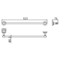 Полотенцедержатель CeramaLux Bianco 52008 Хром — фото 2, Полотенцедержатели