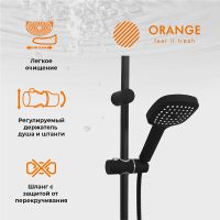 Товар: Душевая система Orange Черная арт-M04-944b - фото 3 Душевая система Orange Черная арт-M04-944b — фото 3, Душевые стойки