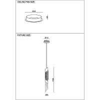 Подвесной светильник Crystal Lux Credo SP1 Gold Прозрачный Золото — фото 2, Подвесные светильники