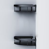 Полка корзина AM.PM Sense L A7454222 угловая Черная матовая — фото 3, Полки для ванной и душа